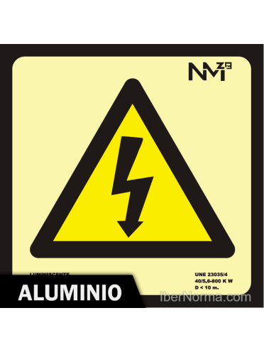 Señal Aluminio - Riesgo Eléctrico (Sólo Pictograma) - NMZ (Normaluz)