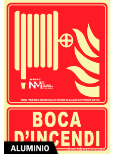 Senyal Alumini - Boca d'Incendi (Catalán - Català) - NMZ (Normaluz)