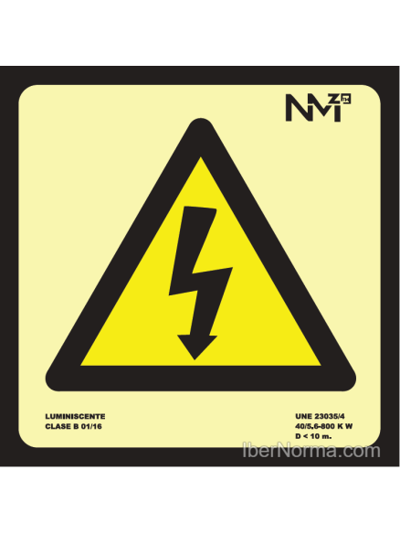 Señal Riesgo Eléctrico (Sólo Pictograma) - PVC - NMZ (Normaluz)