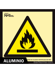 Señal Aluminio - Peligro Materias inflamables (Sólo Pictograma) - NMZ (Normaluz)