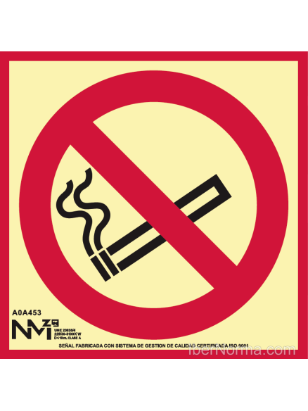 Cartel espacio sin humo-prohibido fumar (pvc 0,7mm) 30x40cm normaluz