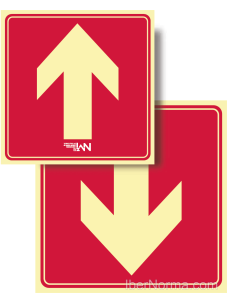 Señal Flecha dirección material contra incendios - PVC - NMZ (Normaluz)