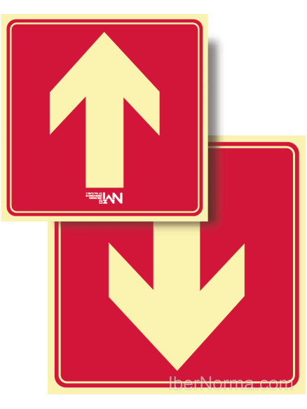 Señal Flecha dirección material contra incendios - PVC - NMZ (Normaluz) Señal Flecha dirección material contra incendios - PVC - NMZ (Normaluz)