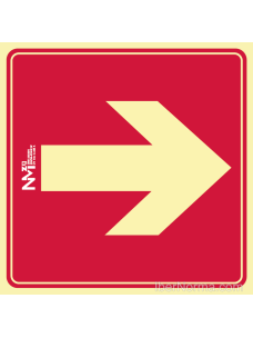 Señal Flecha dirección material contra incendios - PVC - NMZ (Normaluz) 2