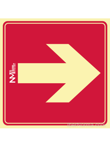 Señal Flecha dirección material contra incendios - PVC - NMZ (Normaluz)