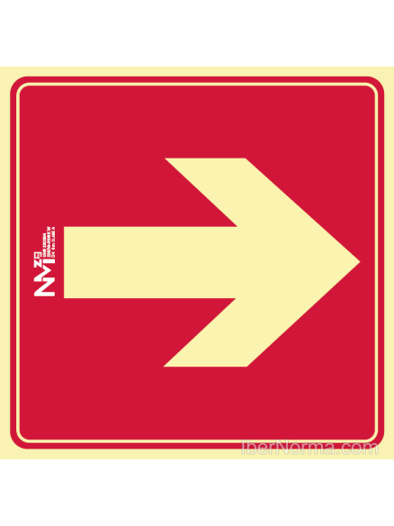 Señal Flecha dirección material contra incendios - PVC - NMZ (Normaluz) Señal Flecha dirección material contra incendios - PVC - NMZ (Normaluz)
