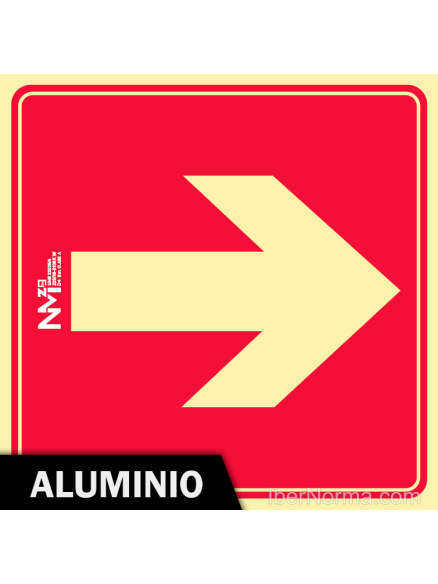 Señal Aluminio - Flecha dirección material contra incendios - NMZ (Normaluz) Señal Aluminio - Flecha dirección material contra incendios - NMZ (Normaluz)
