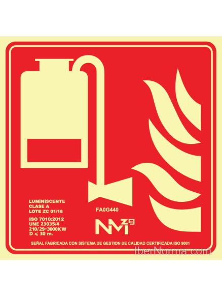 Señal Extintor portátil (Sólo Pictograma) - PVC - NMZ (Normaluz)