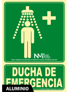 Señal Aluminio Ducha de emergencia - NMZ (Normaluz)