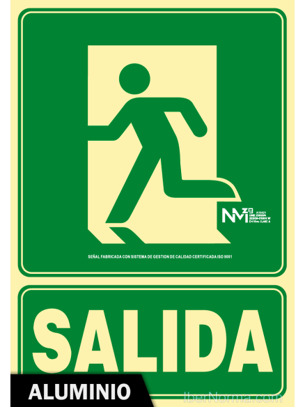 Señal Aluminio Salida (Hacia izquierda) - NMZ (Normaluz) Señal Aluminio Salida (Hacia izquierda) - NMZ (Normaluz)