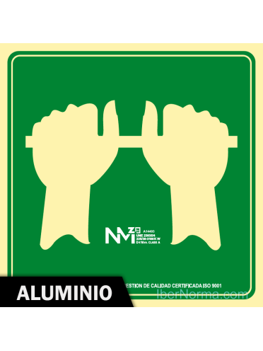 Señal Aluminio - Barra Antipánico (Sólo Pictograma) - NMZ (Normaluz)