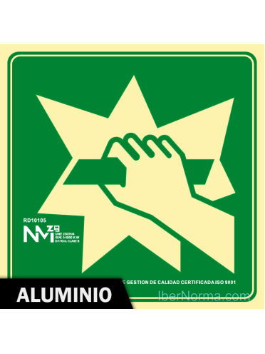 Señal Aluminio - Romper para Pasar (Sólo Pictograma) - NMZ (Normaluz)