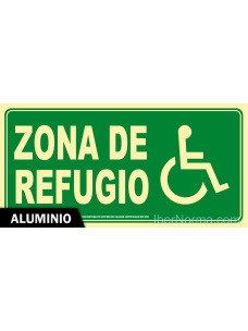 Señal Aluminio - SIA Zona de Refugio silla ruedas - NMZ (Normaluz) 2