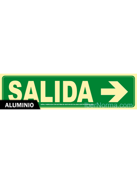 Señal Aluminio - Salida a derecha - NMZ (Normaluz)