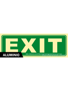 Señal Aluminio - EXIT (Inglés - English) - NMZ (Normaluz)