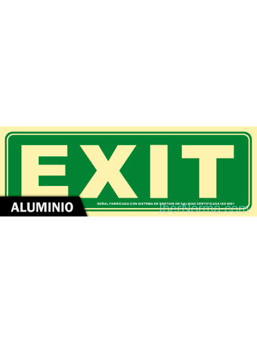 Señal Aluminio - EXIT (Inglés - English) - NMZ (Normaluz)