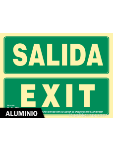 Señal Aluminio - Salida / EXIT (Spanish - English) - NMZ (Normaluz)