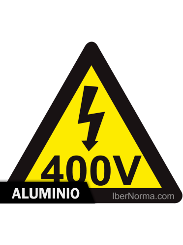 Señal Aluminio - Triángulo 400V (Eléctrico) - NMZ (Normaluz)