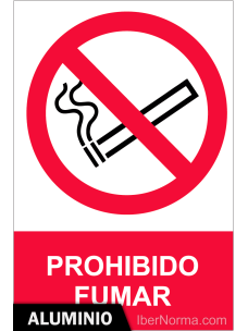 Señal Aluminio - Prohibido fumar - NMZ (Normaluz)