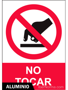Señal Aluminio - No tocar - NMZ (Normaluz)