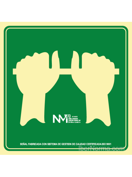 Señal Barra Antipánico (Sólo Pictograma) - PVC - NMZ (Normaluz)