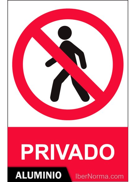 Señal Aluminio - Privado - NMZ (Normaluz)