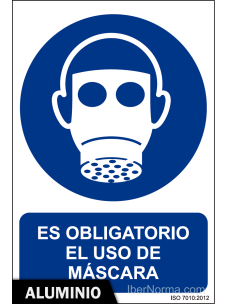 Señal Aluminio - Es obligatorio el uso de máscara - NMZ (Normaluz)
