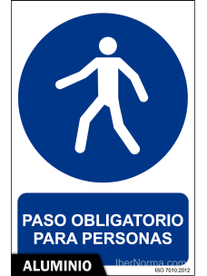 Señal Aluminio - Paso obligatorio para personas - NMZ (Normaluz)