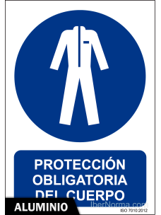 Señal Aluminio - Protección obligatoria del cuerpo - NMZ (Normaluz)