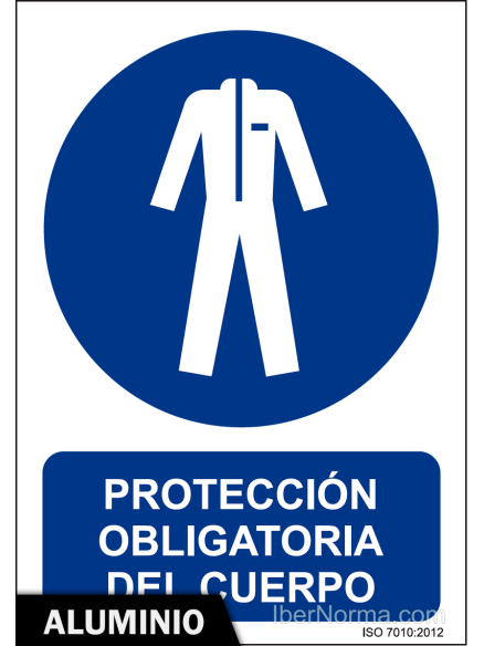Señal Aluminio - Protección obligatoria del cuerpo - NMZ (Normaluz)