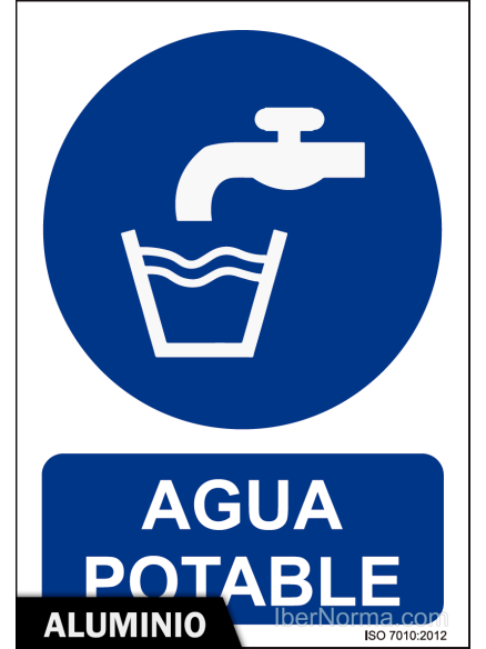 Señal Aluminio - Agua potable - NMZ (Normaluz) Señal Aluminio - Agua potable - NMZ (Normaluz)