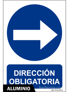 Señal Aluminio - Dirección obligatoria (Derecha) - NMZ (Normaluz)