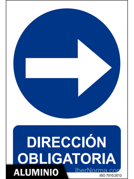 Señal Aluminio - Dirección obligatoria (Derecha) - NMZ (Normaluz) Señal Aluminio - Dirección obligatoria (Derecha) - NMZ (Normaluz)