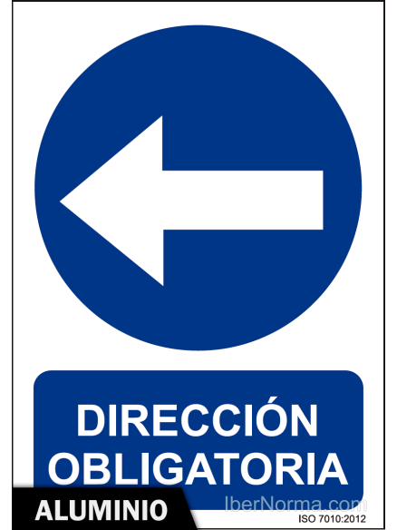 Señal Aluminio - Dirección obligatoria (Izquierda) - NMZ (Normaluz) Señal Aluminio - Dirección obligatoria (Izquierda) - NMZ (Normaluz)