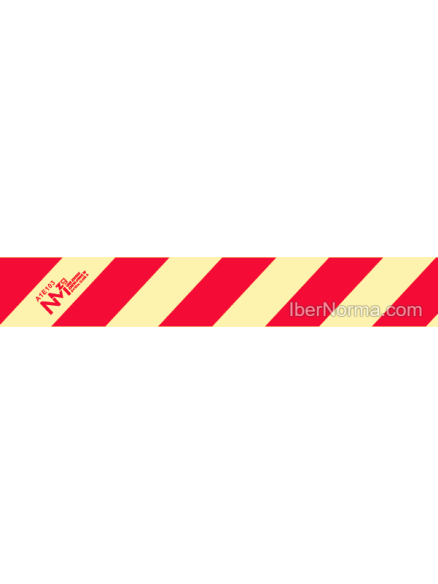 Cinta luminiscente "Acceso prohibido" adhesiva - PVC Clase A - NMZ (Normaluz)
