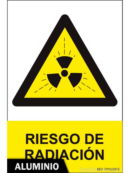 Señal Aluminio - Riesgo de radiación - NMZ (Normaluz) Señal Aluminio - Riesgo de radiación - NMZ (Normaluz)