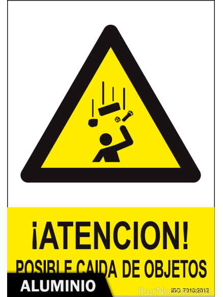 Señal Aluminio - ¡Atención! Posible caída de objetos - NMZ (Normaluz)