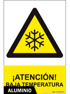 Señal Aluminio - ¡Atención! Baja temperatura - NMZ (Normaluz)
