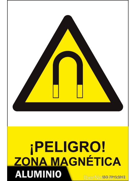 Señal Aluminio - ¡Peligro! Zona magnética - NMZ (Normaluz) Señal Aluminio - ¡Peligro! Zona magnética - NMZ (Normaluz)
