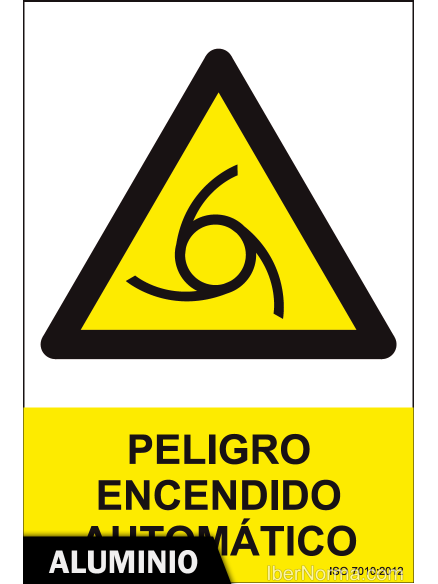 Señal Aluminio - Peligro Encendido automático - NMZ (Normaluz) Señal Aluminio - Peligro Encendido automático - NMZ (Normaluz)