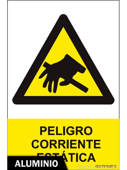 Señal Aluminio - Peligro Corriente estática - NMZ (Normaluz) Señal Aluminio - Peligro Corriente estática - NMZ (Normaluz)