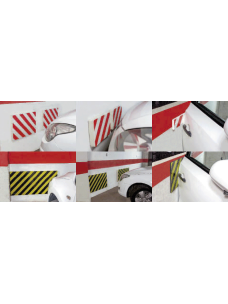 Protector plano autoadhesivo Negro/Amarillo - Varias medidas - NMZ (Normaluz)