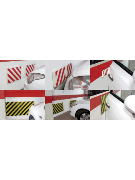 Protector plano autoadhesivo Blanco/Rojo - Varias medidas - NMZ (Normaluz)