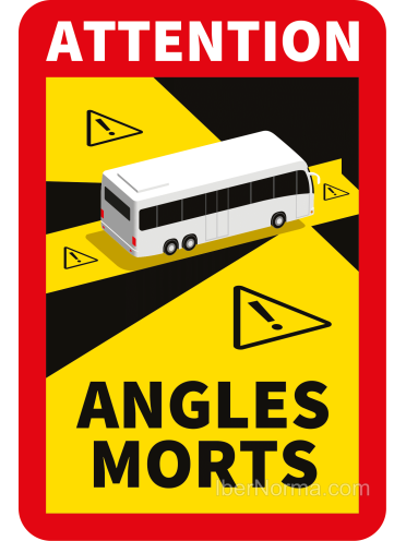 Pegatina "Attention Angles morts" para Autobús (Ángulos muertos)