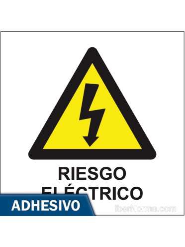 Cartel adhesivo - Riesgo eléctrico (10 unidades) - NMZ (Normaluz)