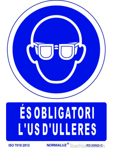Senyal És obligatori l'ús d'ulleres (Català - Catalán) - PVC - NMZ (Normaluz)
