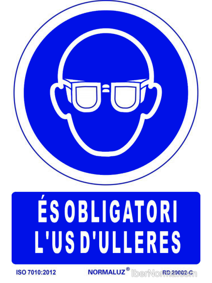 Senyal És obligatori l'ús d'ulleres (Català - Catalán) - PVC - NMZ (Normaluz)