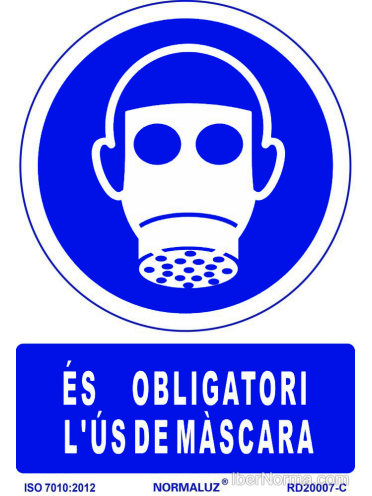 Senyal És obligatori l'ús de máscara (Català - Catalán) - PVC - NMZ (Normaluz)