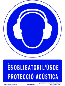 Senyal És obligatori l'ús de protecció acústica (Català - Catalán) - PVC - NMZ (Normaluz)