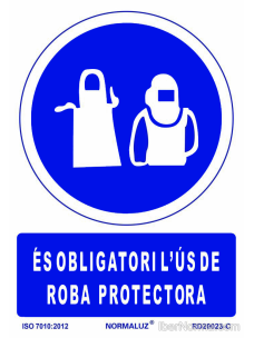 Senyal És obligatori l'ús de roba protectora (Català - Catalán) - PVC - NMZ (Normaluz)